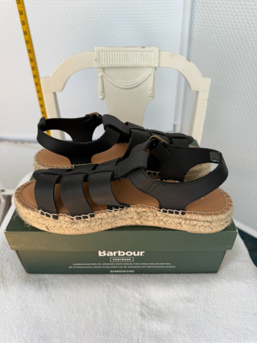 NIB BARBOUR LEATHER FISHERMAN SANDALS SIZE 41 - Picture 6 of 8